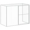 Dog House with Run Light Gray 84.3"x501.2"x71.3" Galvanized Steel