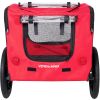Bicycle trailer for pets outdoor foldable red color dog trailer with reflectors and safty flag