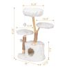 Modern Cat Tree, Natural Branch Cat Tower, Luxury Cat Condo, Indoor Cat Furniture, Kitten Cat Gift, White