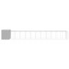 Dog House with Run Light Gray 84.3"x501.2"x71.3" Galvanized Steel