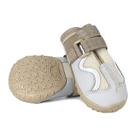 Pet dog walking shoes mesh breathable dog shoes (Color: Grey)